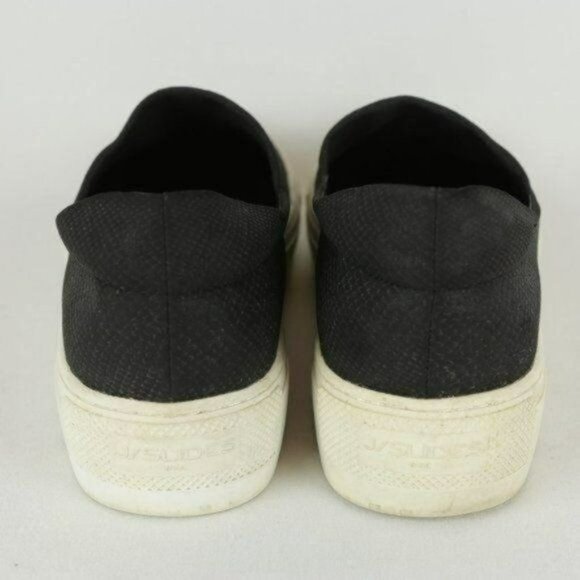 J/Slides Women's Size 8 Black Snake Print Vegan Leather Slip On Platform Sneaker - Picture 4 of 10